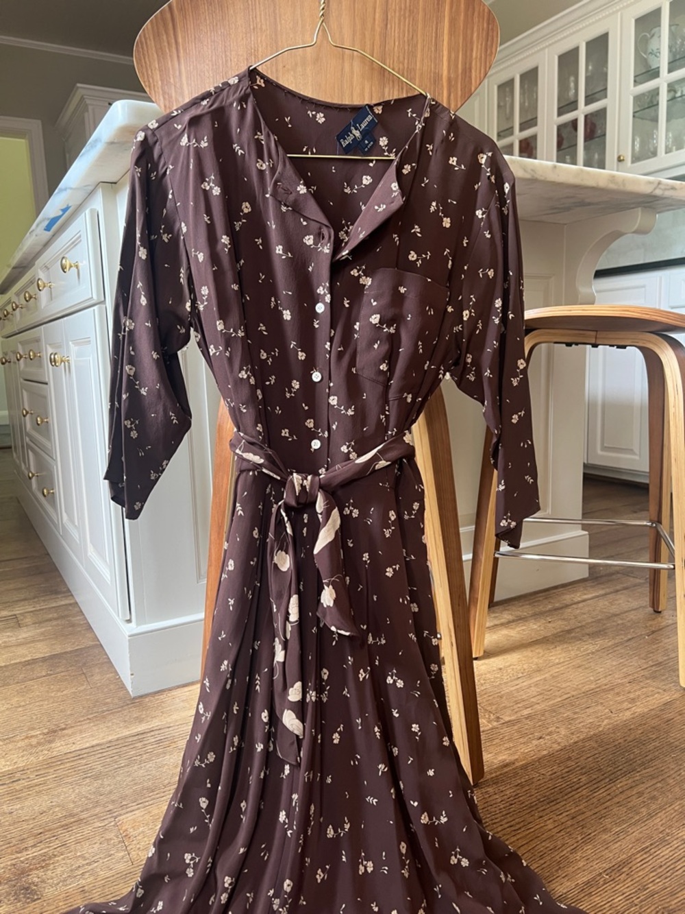 Lauren Ralph Lauren 100% silk floral dress 4 - Picture 3 of 9